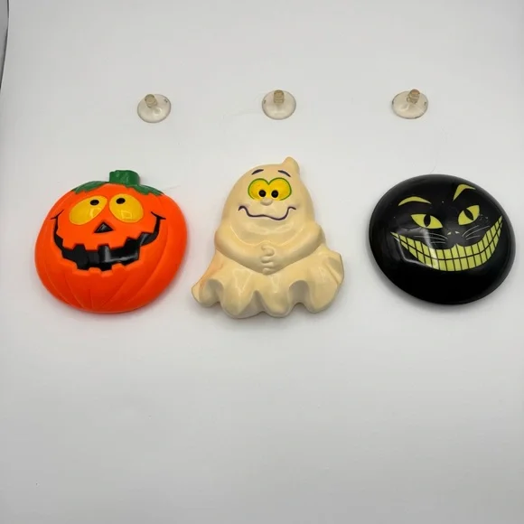 Vintage Halloween Blinking Lights Easter Unlimited Ghost Pumpkin Black Cat Decor - Picture 3 of 15